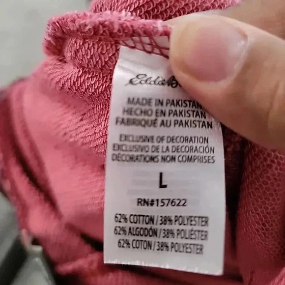 Eddie Bauer Men's Large Lounge Pants Red with Draw Strings & Elastic Waist Comfy - Picture 5 of 5